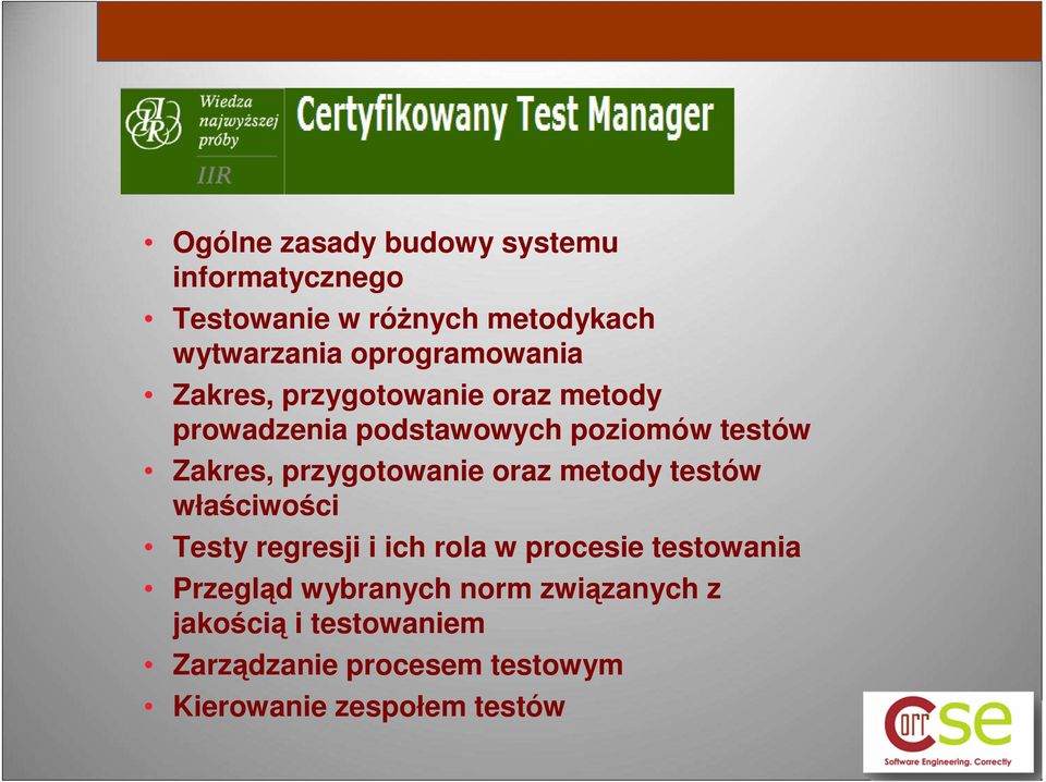 przygotowanie oraz metody testów właściwości Testy regresji i ich rola w procesie testowania