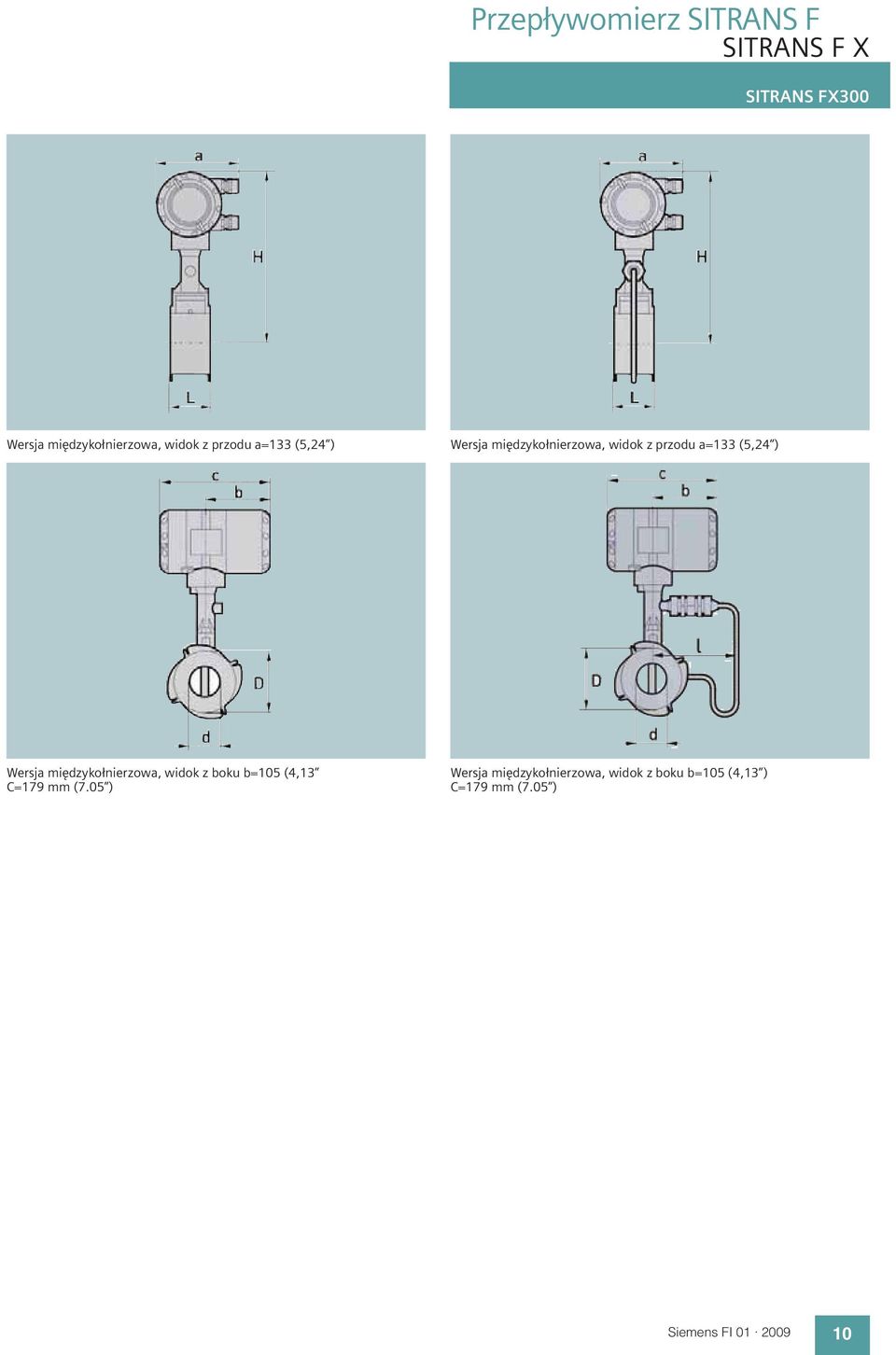 nierzowa, widok z boku b=105 (4,13 C=179 mm (7.