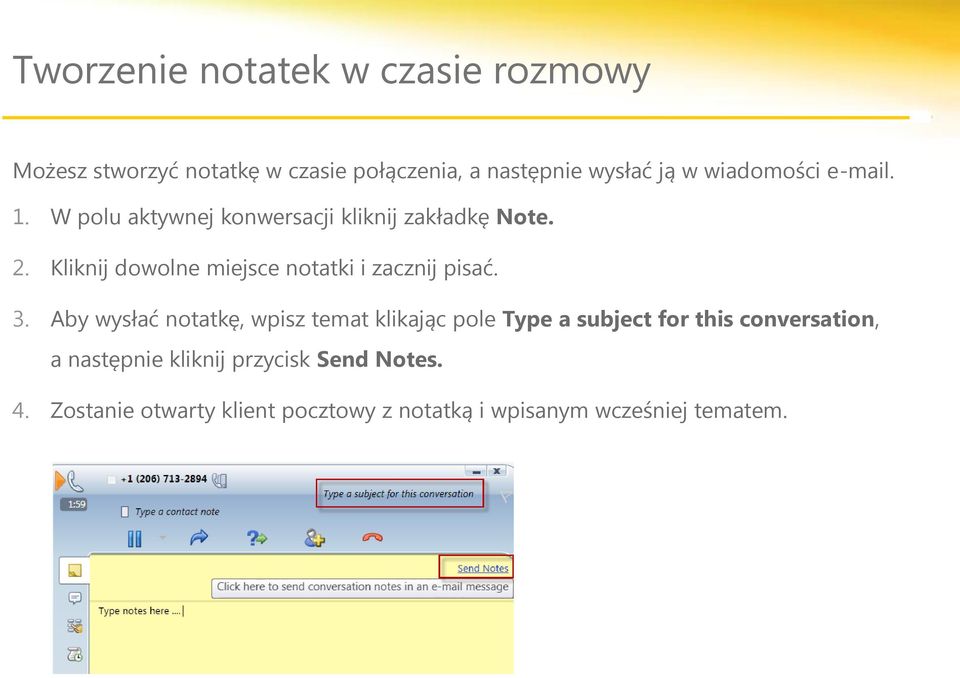 Kliknij dowolne miejsce notatki i zacznij pisać. 3.