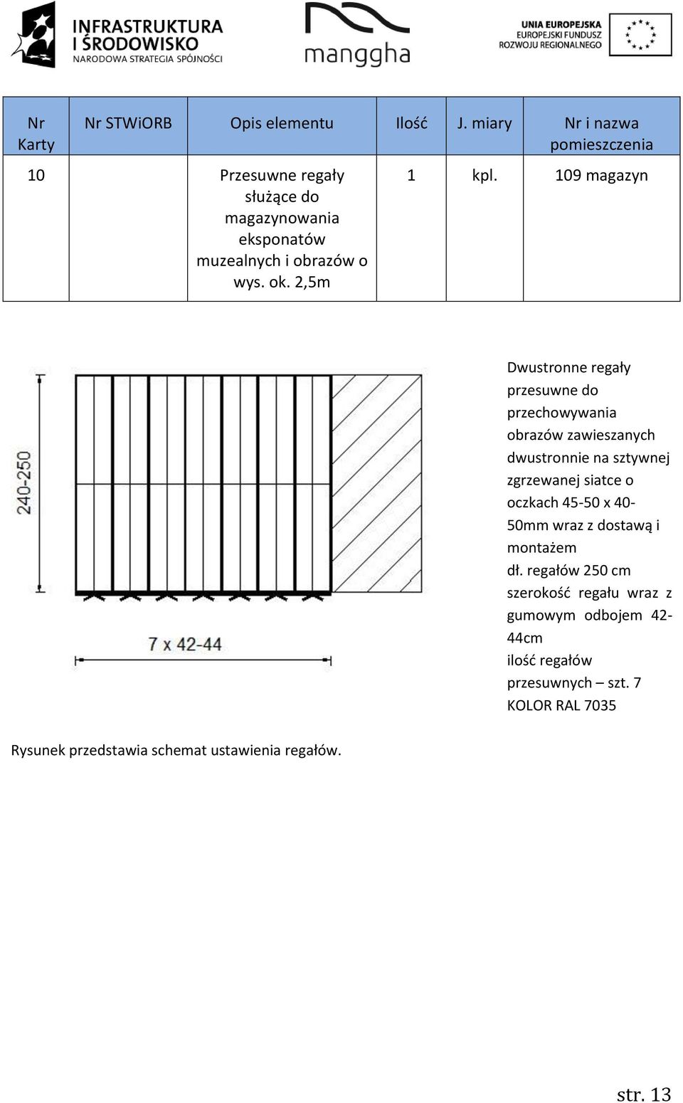 zgrzewanej siatce o oczkach 45-50 x 40-50mm wraz z dostawą i montażem dł.