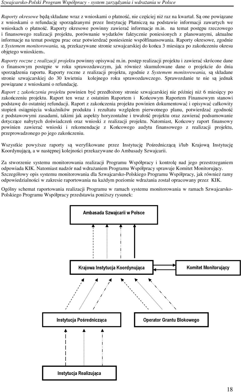 ormacji zawartych we wnioskach o płatność. Raporty okresowe powinn