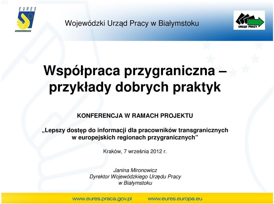 pracowników transgranicznych w europejskich regionach przygranicznych Kraków,