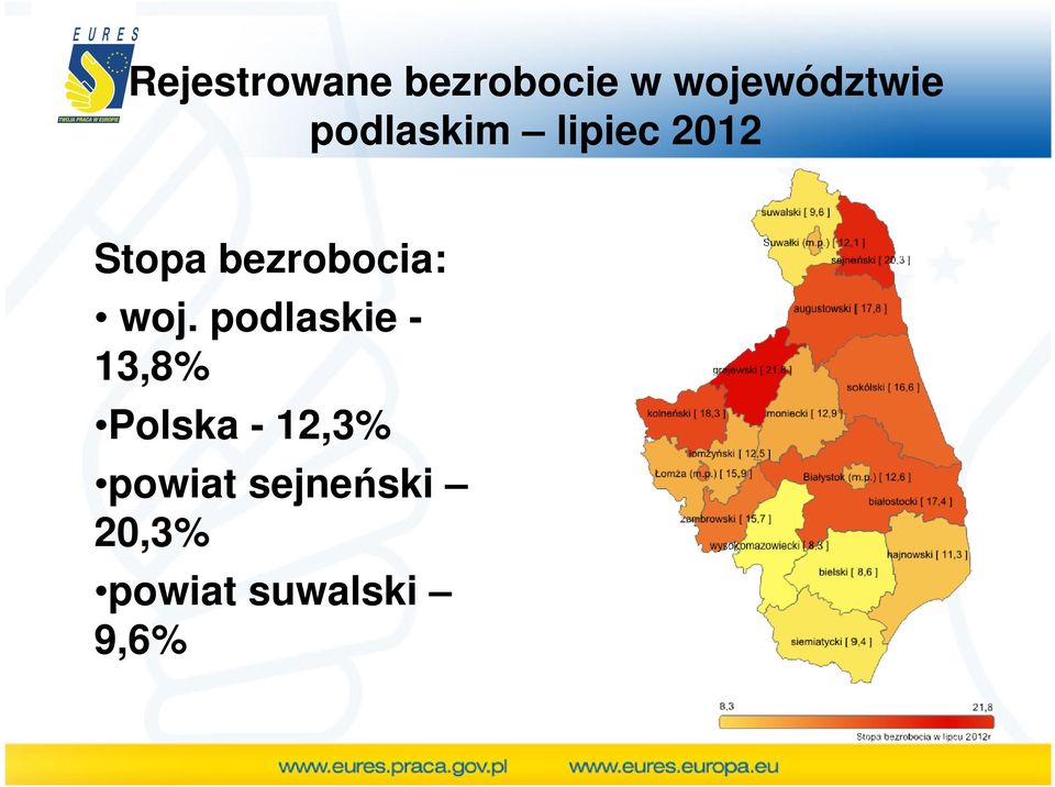 woj. podlaskie - 13,8% Polska - 12,3%