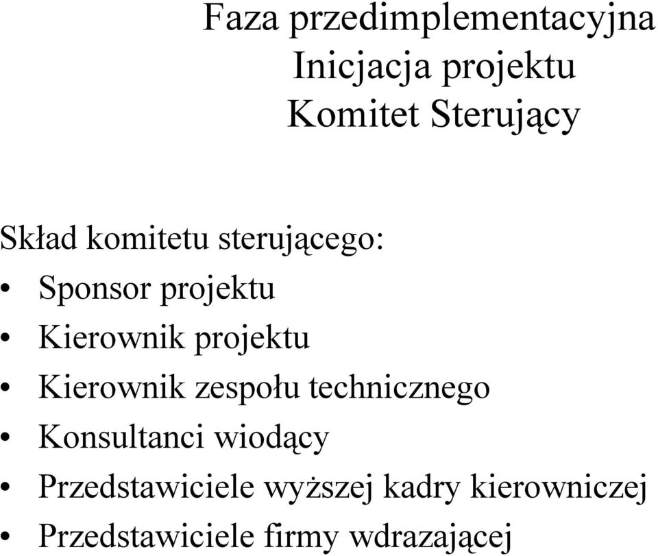 zespołu technicznego Konsultanci wiodący