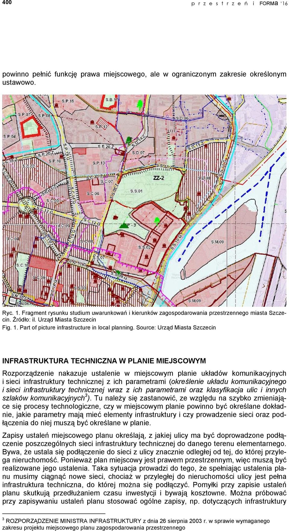 Source: Urząd Miasta Szczecin INFRASTRUKTURA TECHNICZNA W PLANIE MIEJSCOWYM Rozporządzenie nakazuje ustalenie w miejscowym planie układów komunikacyjnych i sieci infrastruktury technicznej z ich