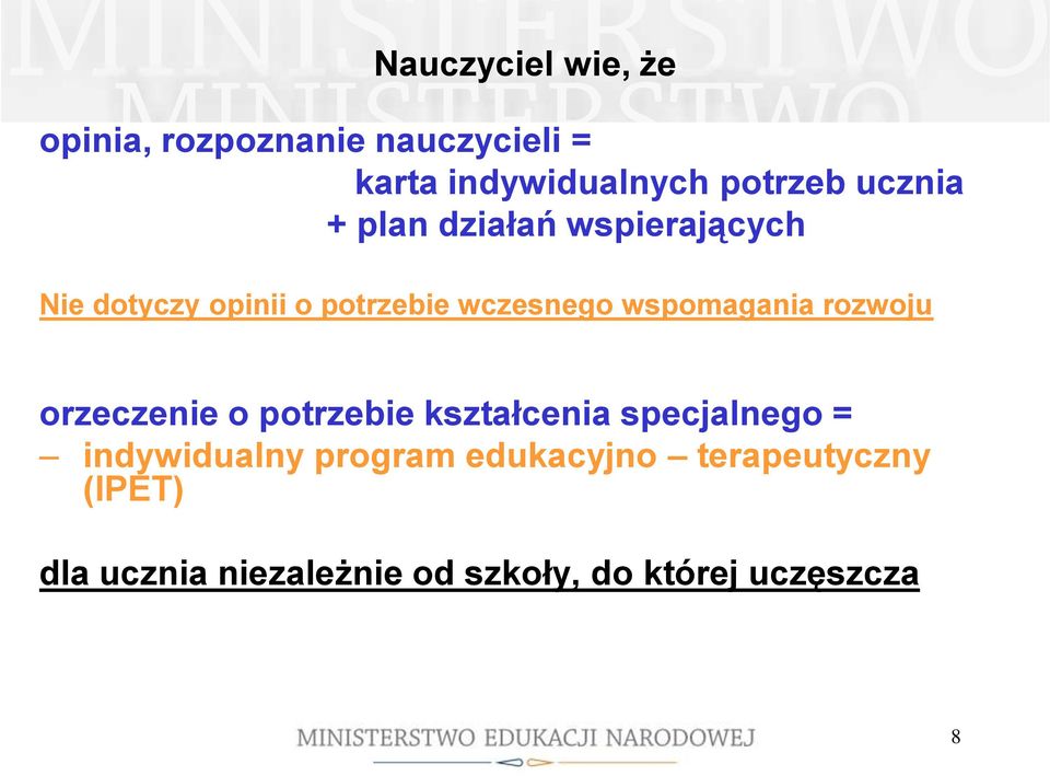 wspomagania rozwoju orzeczenie o potrzebie kształcenia specjalnego = indywidualny