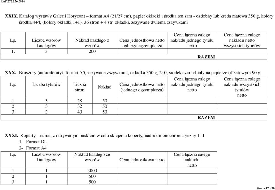 Broszury (autoreferaty), format A5, zszywane zszywkami, okładka 350 g, 2+0, środek czarnobiały na papierze offsetowym 90 g Lp.