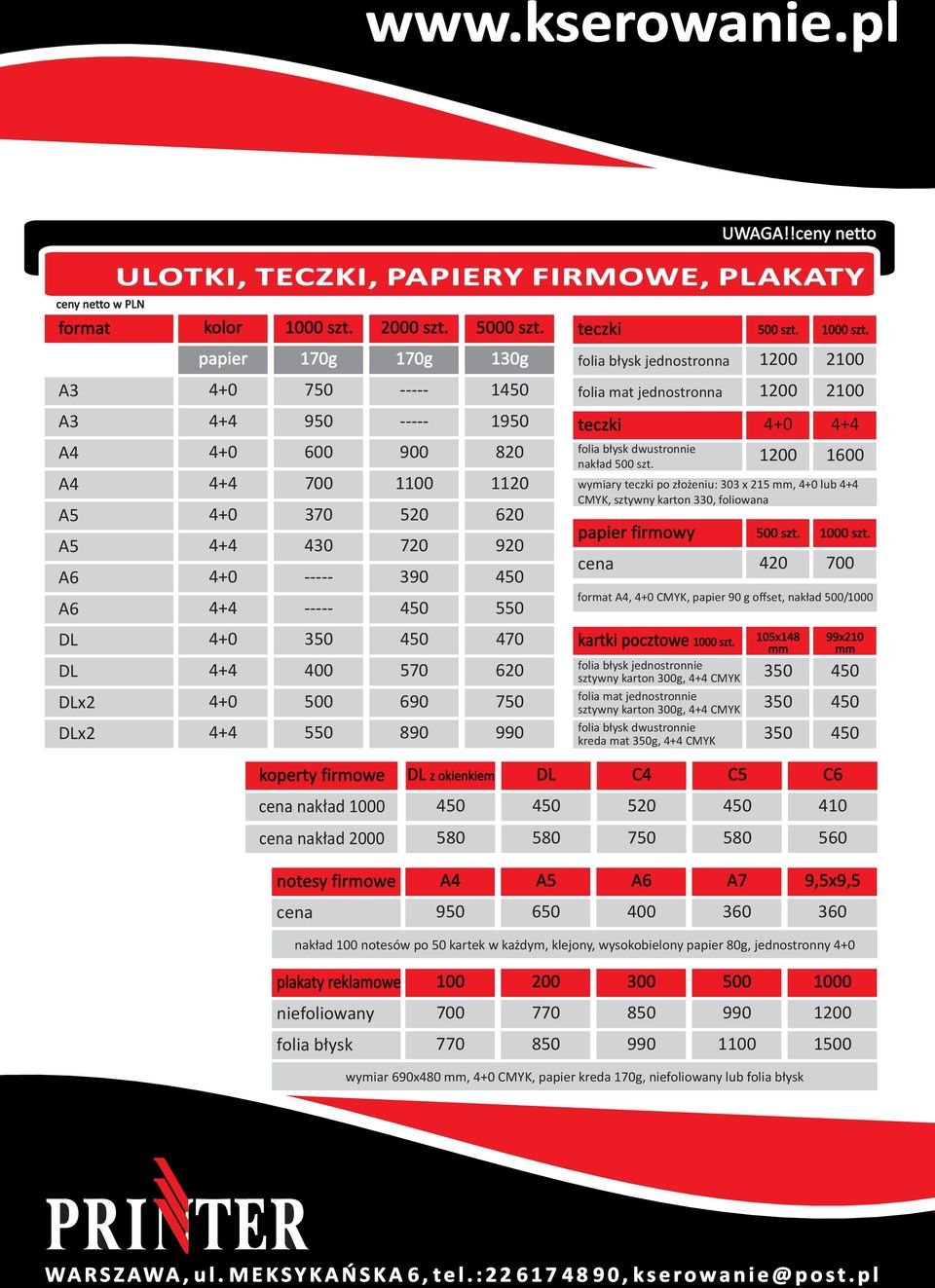 teczki folia b³ysk dwustronnie 1200 nak³ad 500 szt.