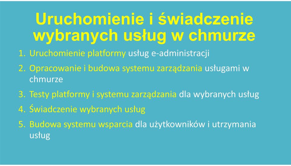 Opracowanie i budowa systemu zarządzania usługami w chmurze 3.