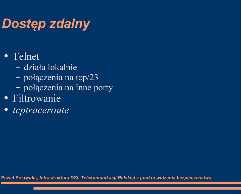 na tcp/23 połączenia na