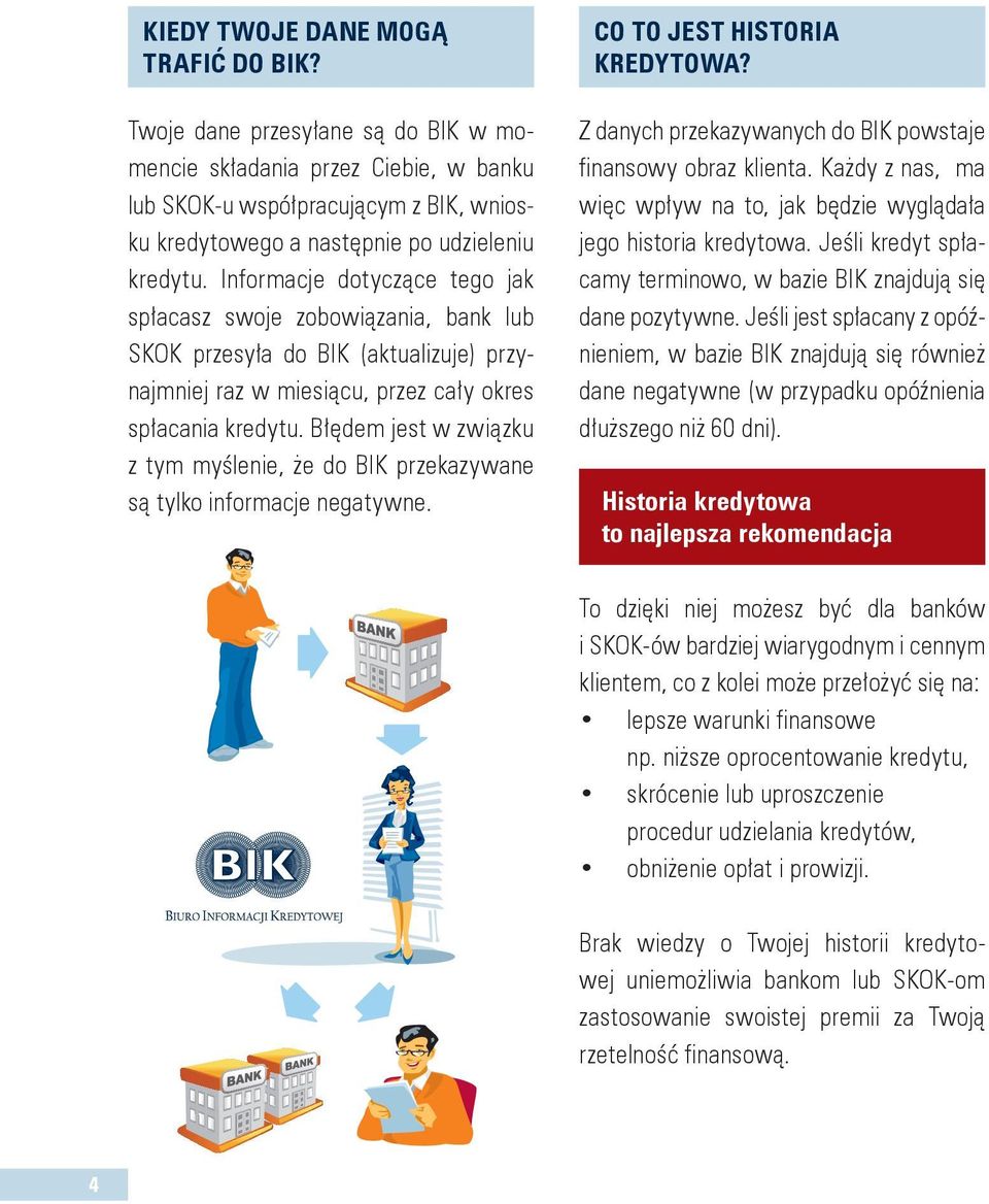 Błędem jest w związku z tym myślenie, że do BIK przekazywane są tylko informacje negatywne. CO TO JEST HISTORIA KREDYTOWA? Z danych przekazywanych do BIK powstaje finansowy obraz klienta.