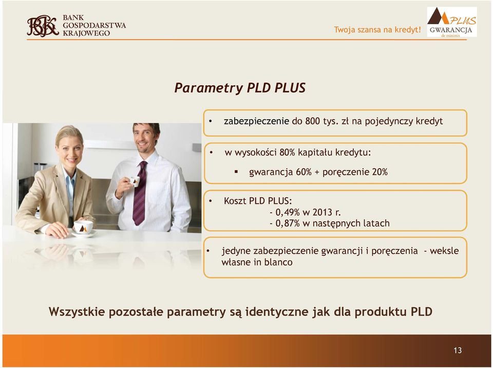 Koszt PLD PLUS: - 0,49% w 2013 r.