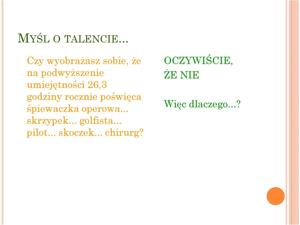 umiejętności 26,3 godziny rocznie poświęca śpiewaczka