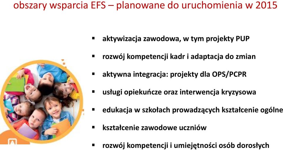 dla OPS/PCPR usługi opiekuńcze oraz interwencja kryzysowa edukacja w szkołach