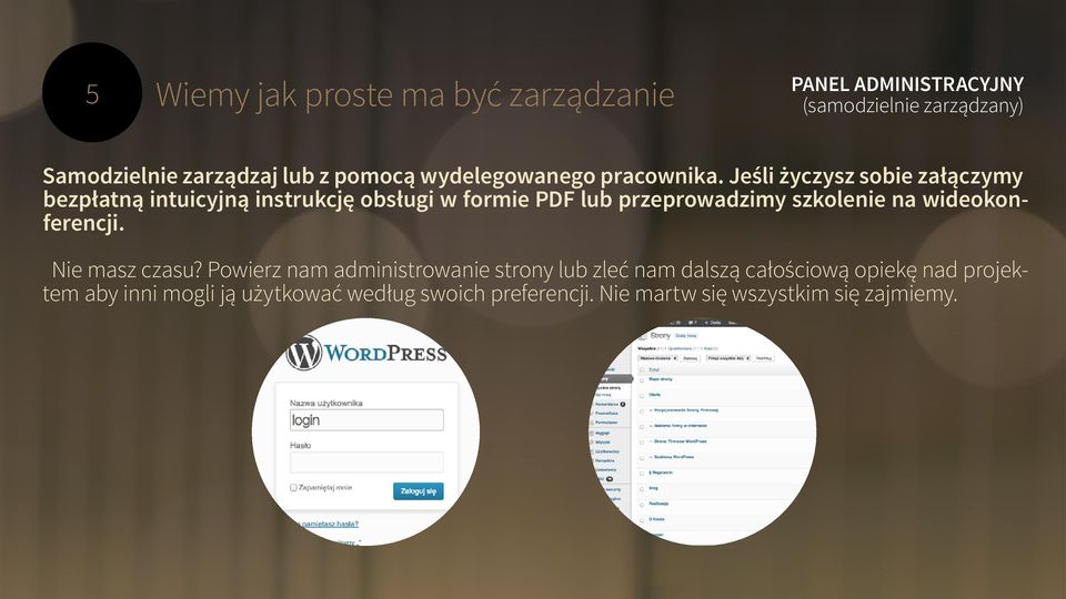 Jeśli życzysz sobie załączymy bezpłatną intuicyjną instrukcję obsługi w formie PDF lub przeprowadzimy szkolenie na