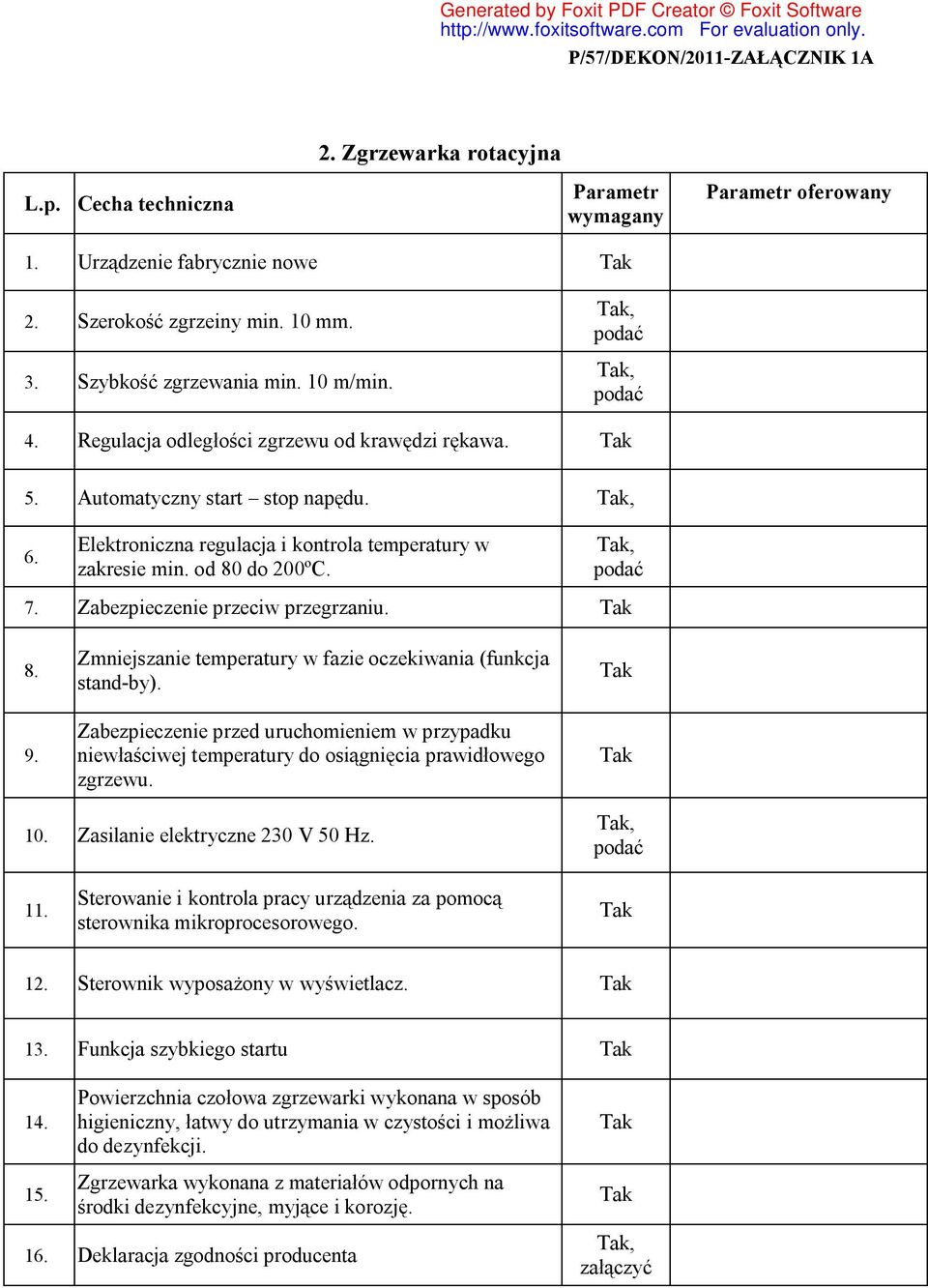 Zmniejszanie temperatury w fazie oczekiwania (funkcja stand-by). Zabezpieczenie przed uruchomieniem w przypadku niewłaściwej temperatury do osiągnięcia prawidłowego zgrzewu. 10.