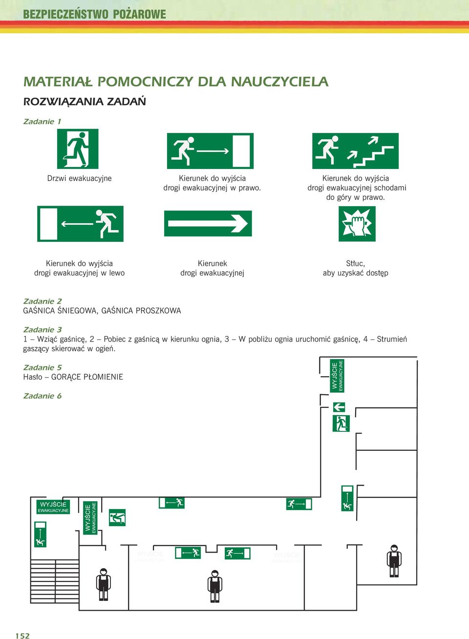 Kierunek do wyjœcia Kierunek St³uc, drogi ewakuacyjnej w lewo drogi ewakuacyjnej aby uzyskaæ dostêp Zadanie 2 GAŒNICA ŒNIEGOWA,