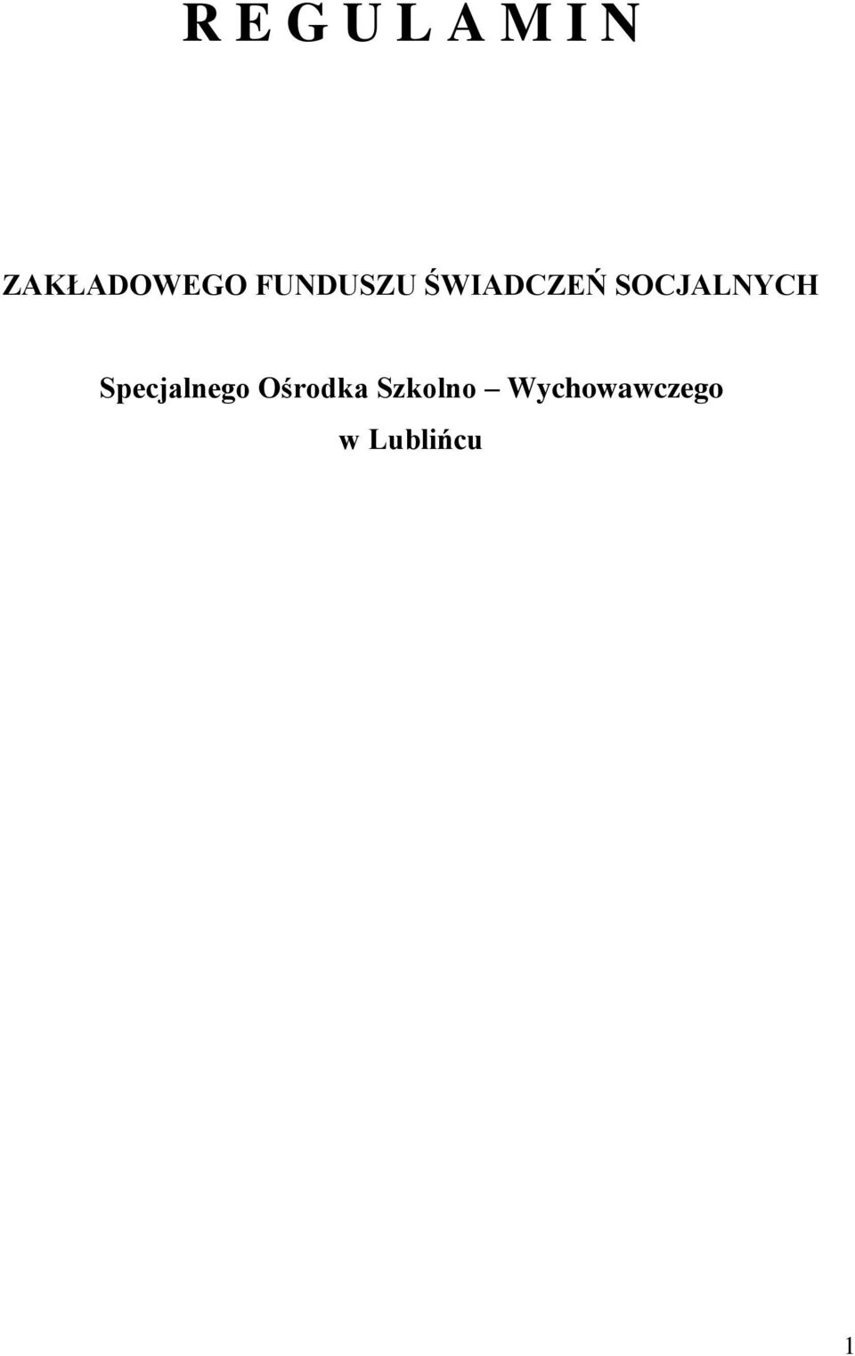 ŚWIADCZEŃ SOCJALNYCH