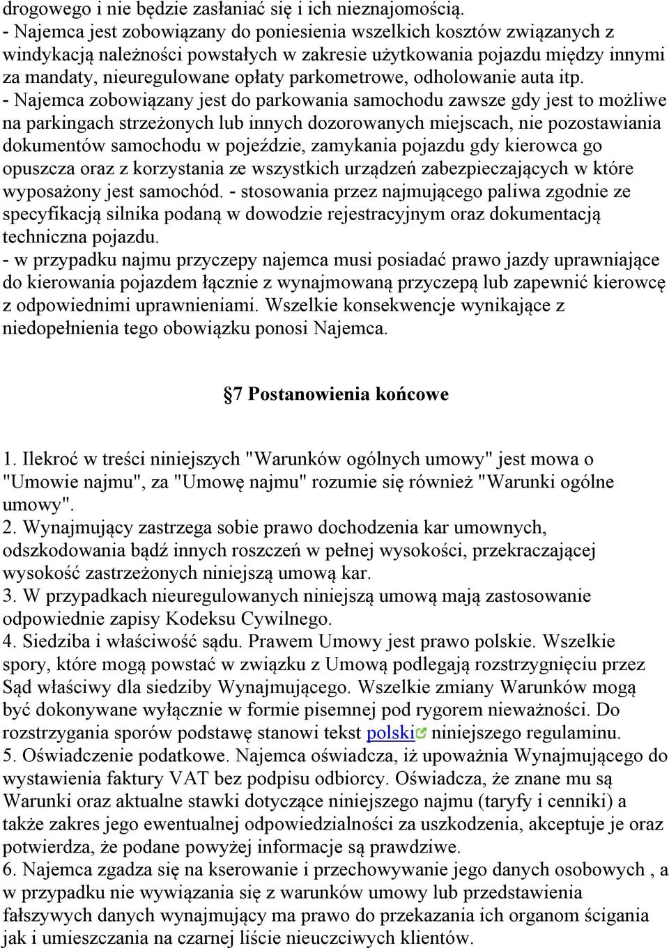 odholowanie auta itp.
