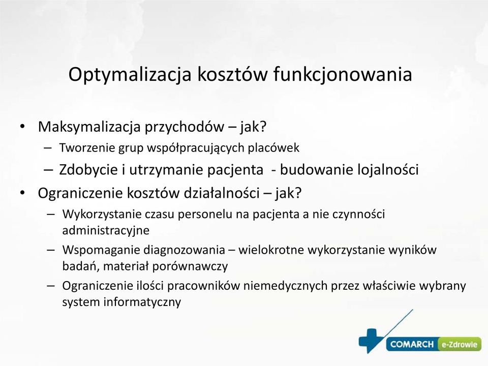 kosztów działalności jak?