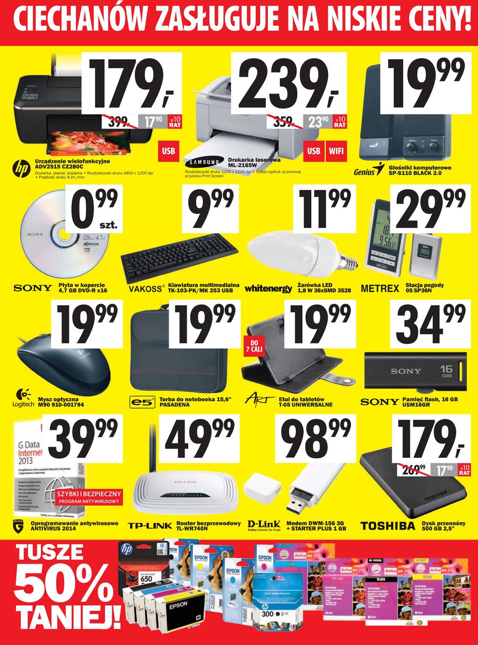 0 Płyta w kopercie 4,7 GB DVD-R x16 19 99 9 99 szt.