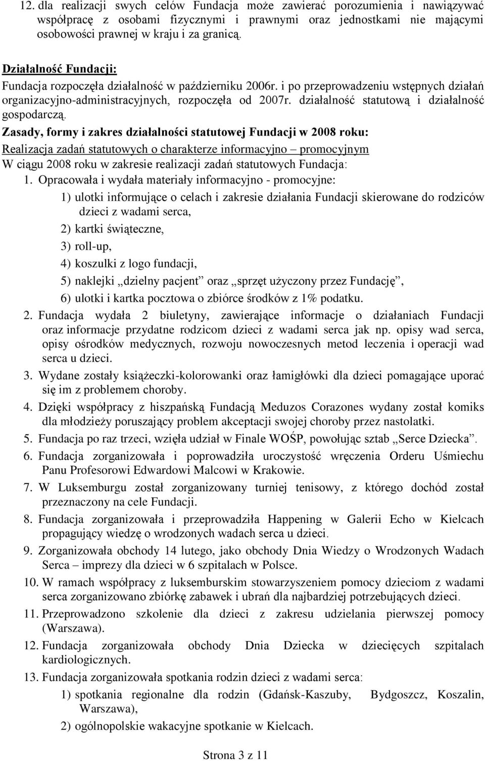 działalność statutową i działalność gospodarczą.