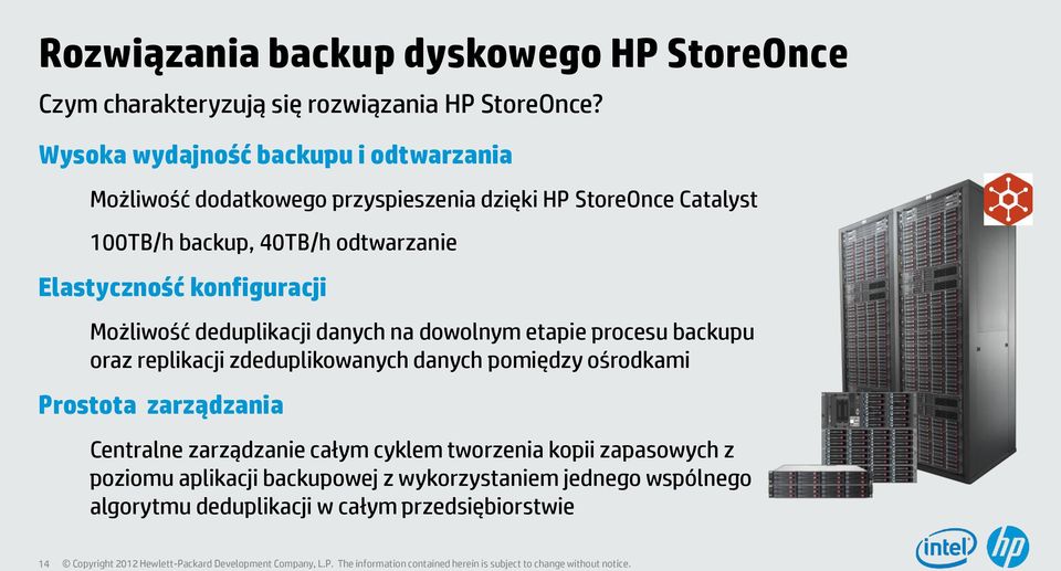 Elastyczność konfiguracji Możliwość deduplikacji danych na dowolnym etapie procesu backupu oraz replikacji zdeduplikowanych danych pomiędzy