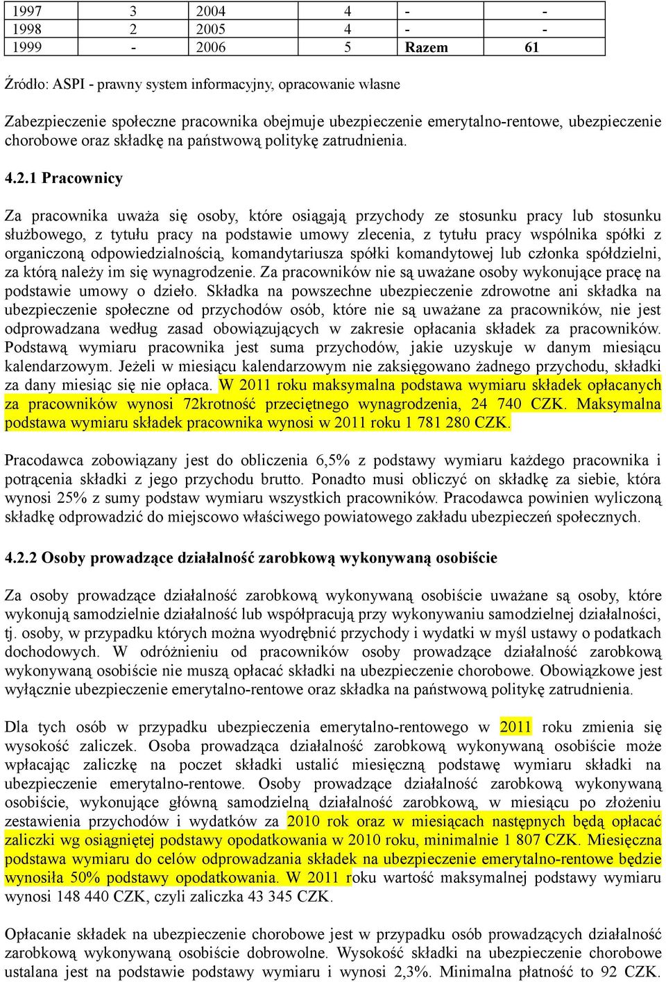 1 Pracownicy Za pracownika uważa się osoby, które osiągają przychody ze stosunku pracy lub stosunku służbowego, z tytułu pracy na podstawie umowy zlecenia, z tytułu pracy wspólnika spółki z