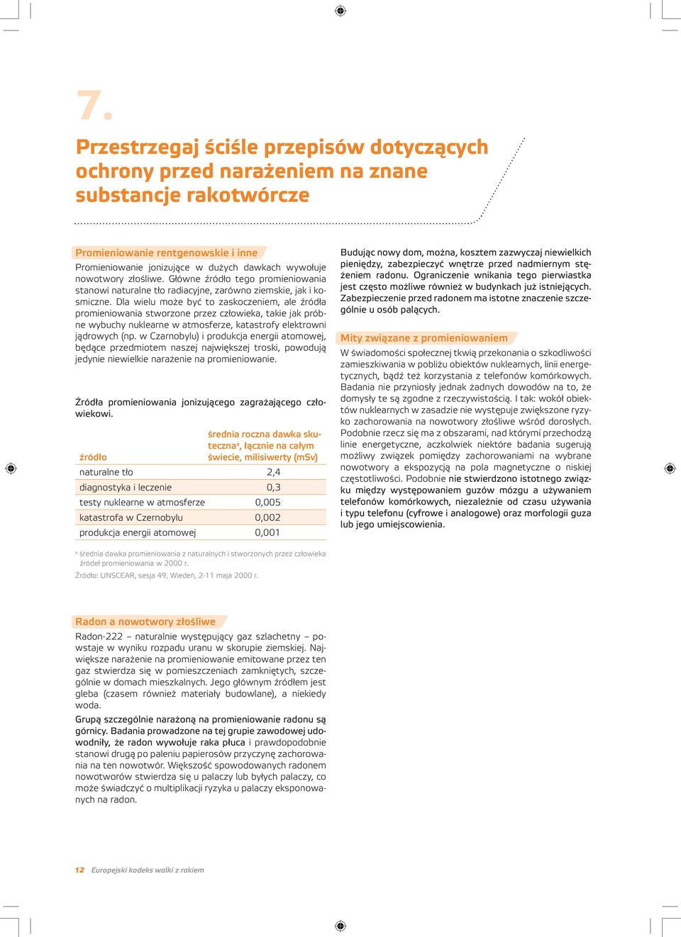 Dla wielu może być to zaskoczeniem, ale źródła promieniowania stworzone przez człowieka, takie jak próbne wybuchy nuklearne w atmosferze, katastrofy elektrowni jądrowych (np.