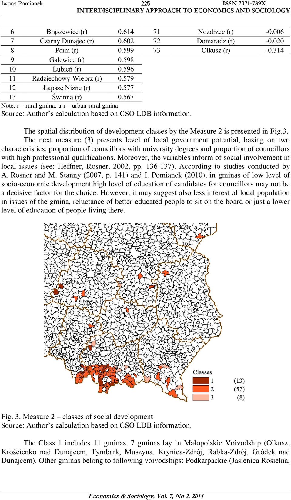 The spatal dstrbuton of development classes by the Measure 2 s presented n Fg.3.