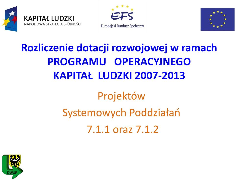 KAPITAŁ LUDZKI 2007-2013