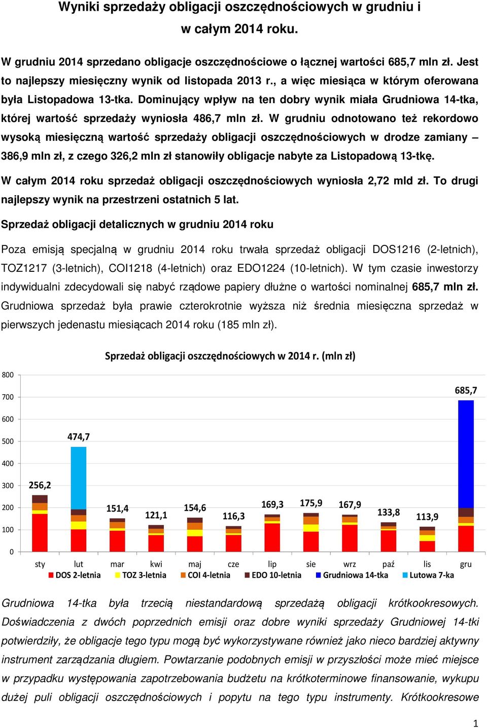 Dominujący wpływ na ten dobry wynik miała Grudniowa 14-tka, której wartość sprzedaży wyniosła 486,7 mln zł.