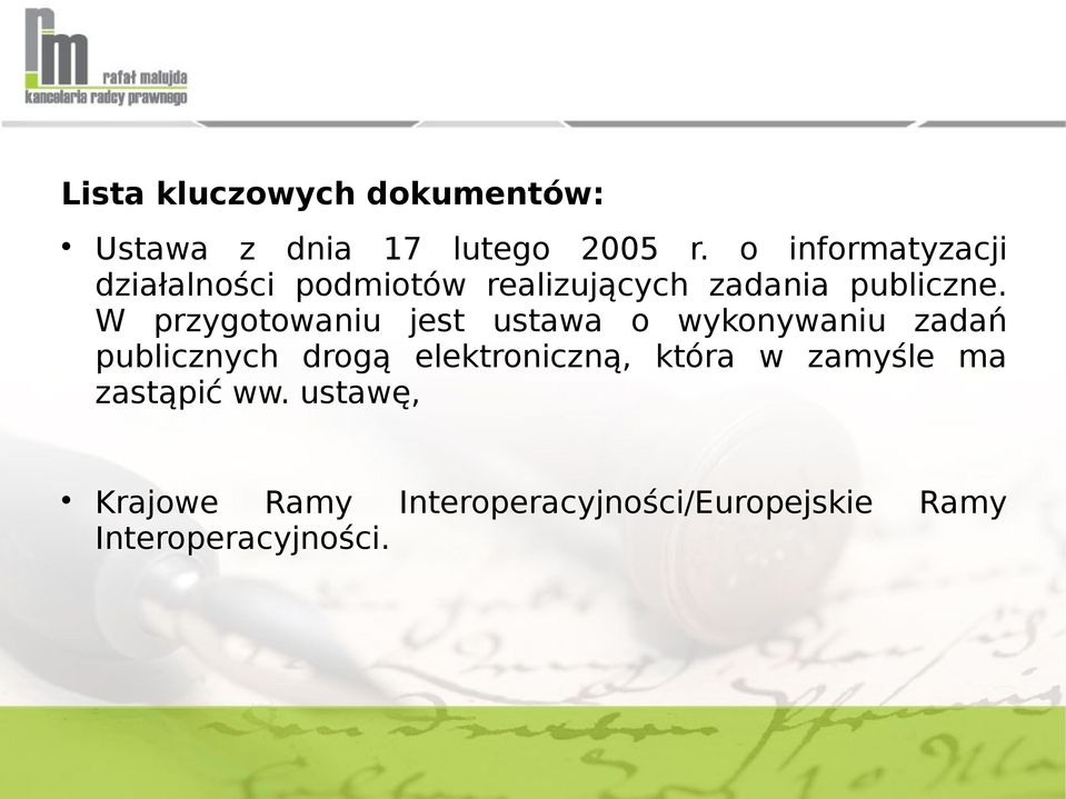 W przygotowaniu jest ustawa o wykonywaniu zadań publicznych drogą elektroniczną,