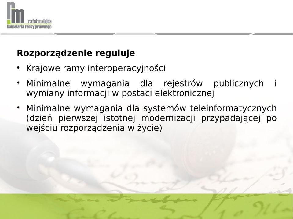 elektronicznej Minimalne wymagania dla systemów teleinformatycznych