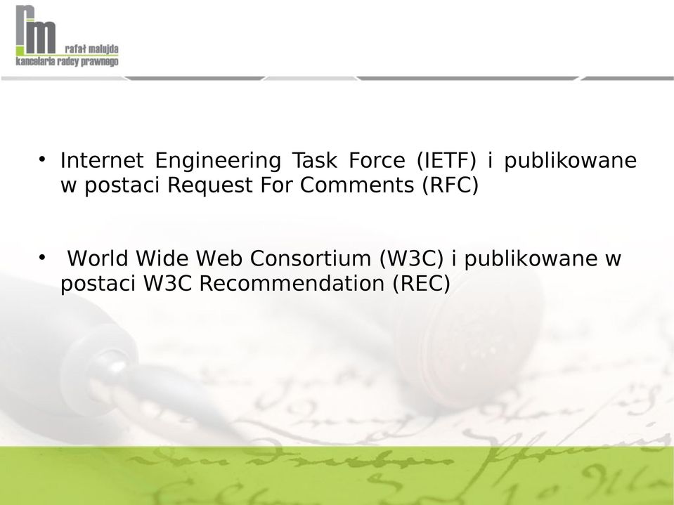 (RFC) World Wide Web Consortium (W3C) i