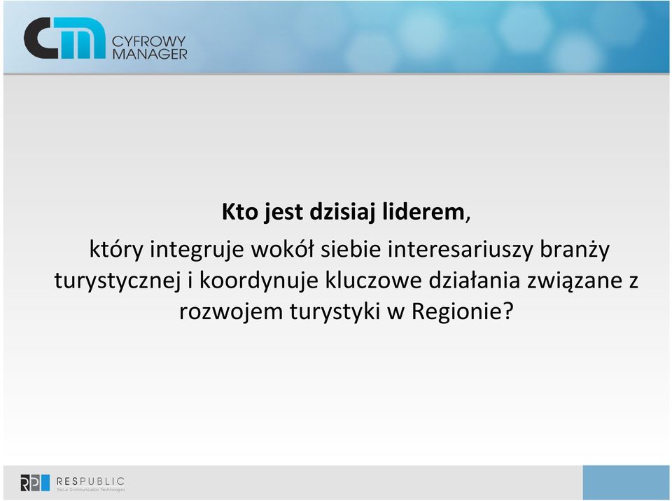 branży turystycznej i koordynuje