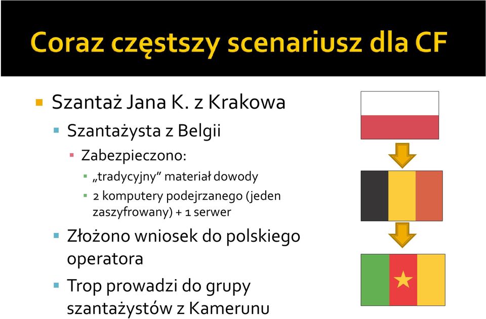 materiał dowody 2 komputery podejrzanego (jeden