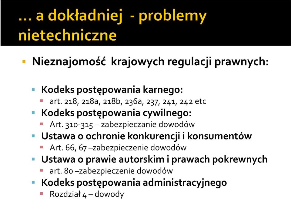 310-315 zabezpieczanie dowodów Ustawa o ochronie konkurencji i konsumentów Art.