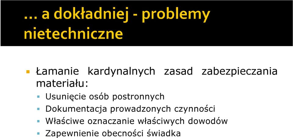 Dokumentacja prowadzonych czynności Właściwe