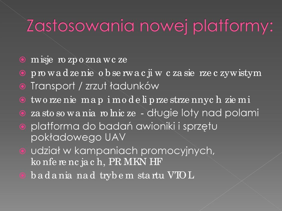 długie loty nad polami platforma do badań awioniki i sprzętu pokładowego UAV