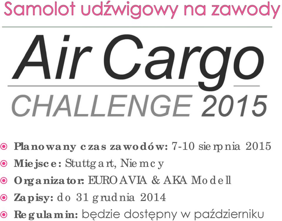 EUROAVIA & AKA Modell Zapisy: do 31 grudnia