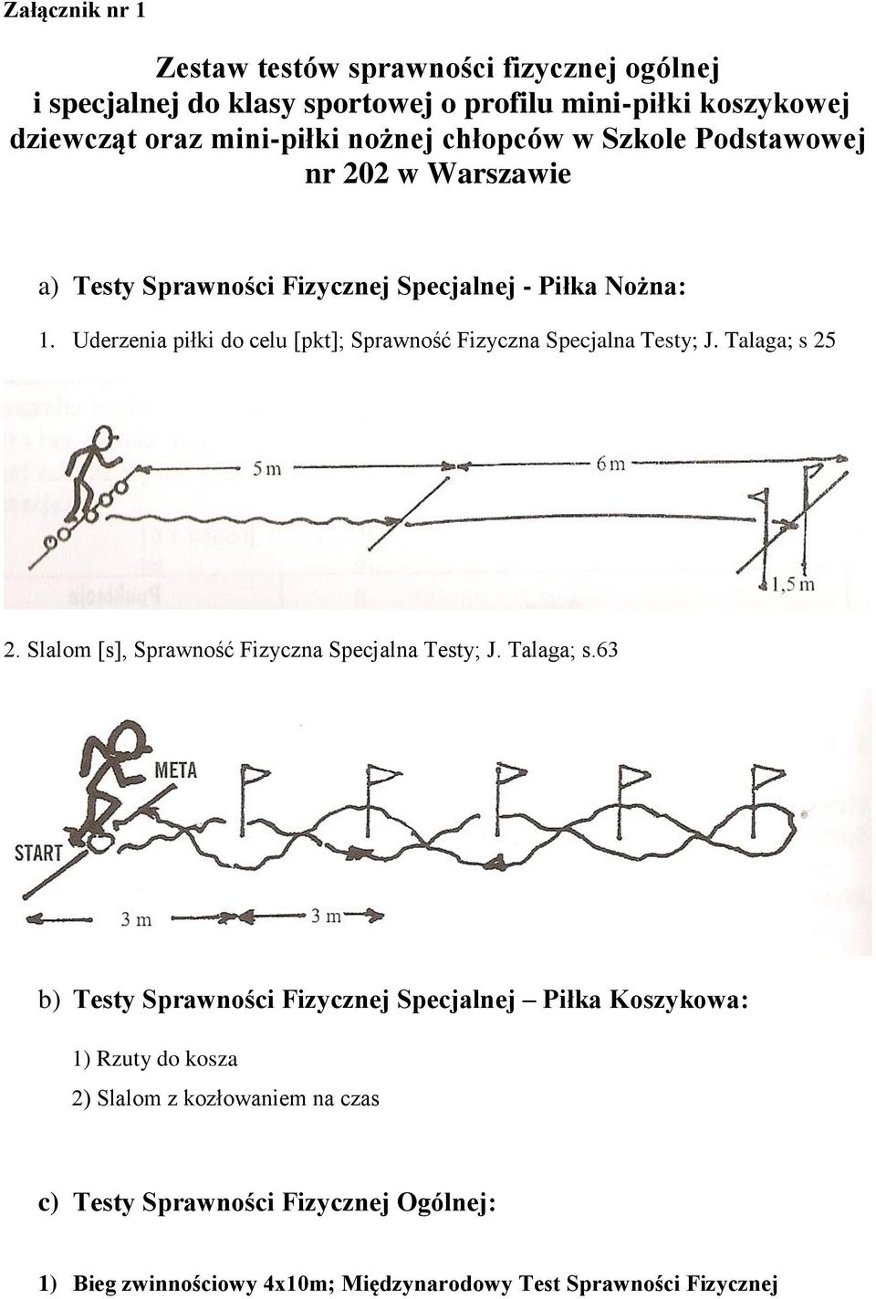 Uderzenia piłki do celu [pkt]; Sprawność Fizyczna Specjalna Testy; J. Talaga; s 