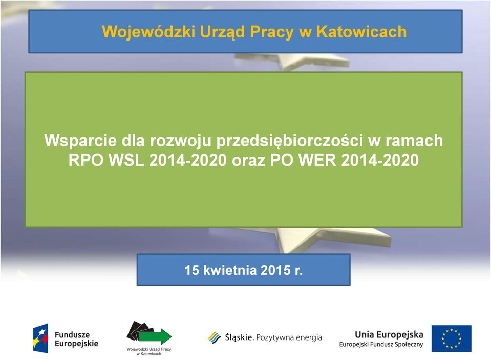 przedsiębiorczości w ramach RPO WSL