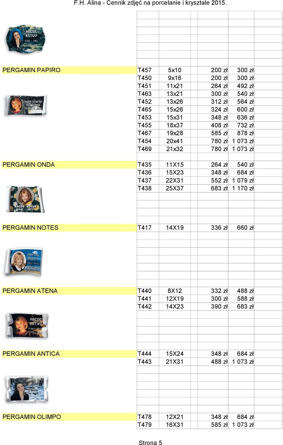 15X23 348 zł 684 zł T437 22X31 552 zł 1 079 zł T438 25X37 683 zł 1 170 zł PERGAMIN NOTES T417 14X19 336 zł 660 zł PERGAMIN ATENA T440 8X12 332 zł 488 zł T441