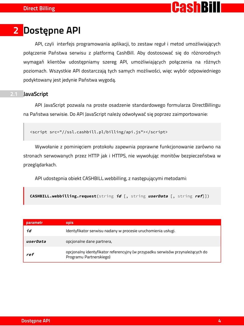 Wszystkie API dostarczają tych samych możliwości, więc wybór odpowiedniego podyktowany jest jedynie Państwa wygodą. 2.