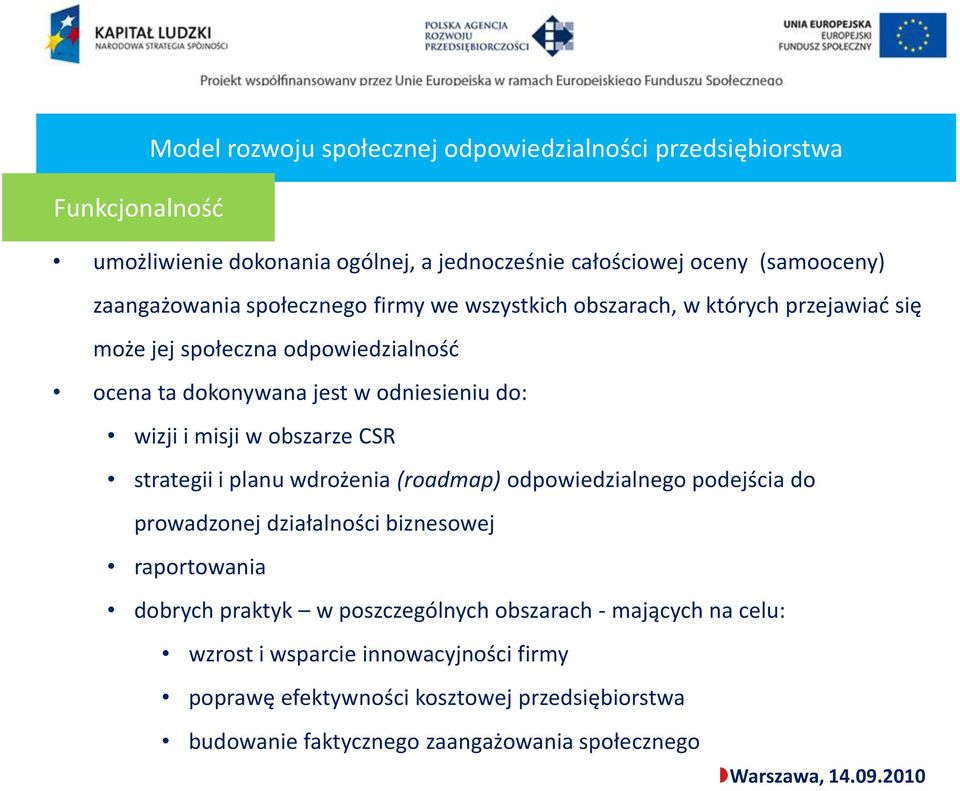 planu wdrożenia (roadmap) odpowiedzialnego podejścia do prowadzonej działalności biznesowej raportowania dobrych praktyk w poszczególnych obszarach