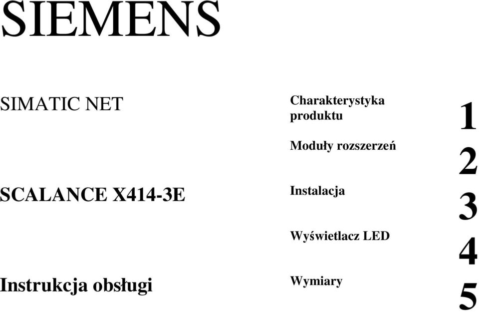Instrukcja obsługi Moduły