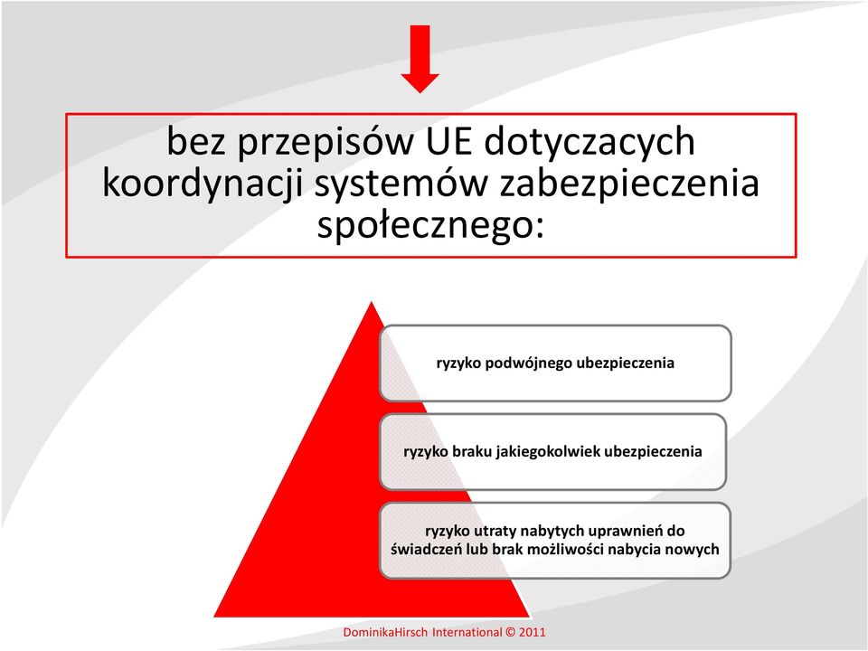 podwójnego ubezpieczenia ryzyko braku jakiegokolwiek