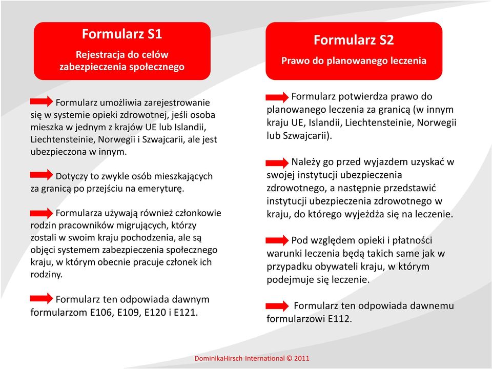 Formularza używają również członkowie rodzin pracowników migrujących, którzy zostali w swoim kraju pochodzenia, ale są objęci systemem zabezpieczenia społecznego kraju, w którym obecnie pracuje