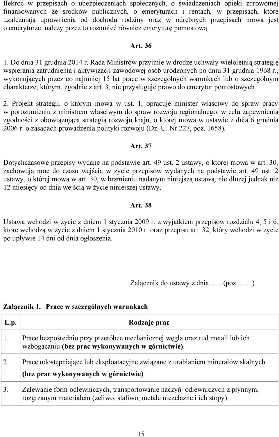 Rada Ministrów przyjmie w drodze uchwały wieloletnią strategię wspierania zatrudnienia i aktywizacji zawodowej osób urodzonych po dniu 31 grudnia 1968 r.